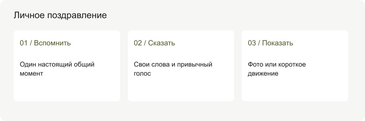 Из чего собрать личное поздравление